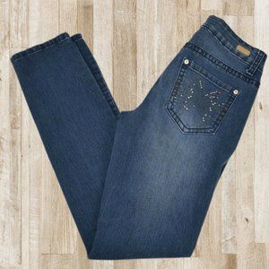 Red Camel Juniors Low Rise Skinny Blue Jeans, Stretch Dark Wash Denim Size 7